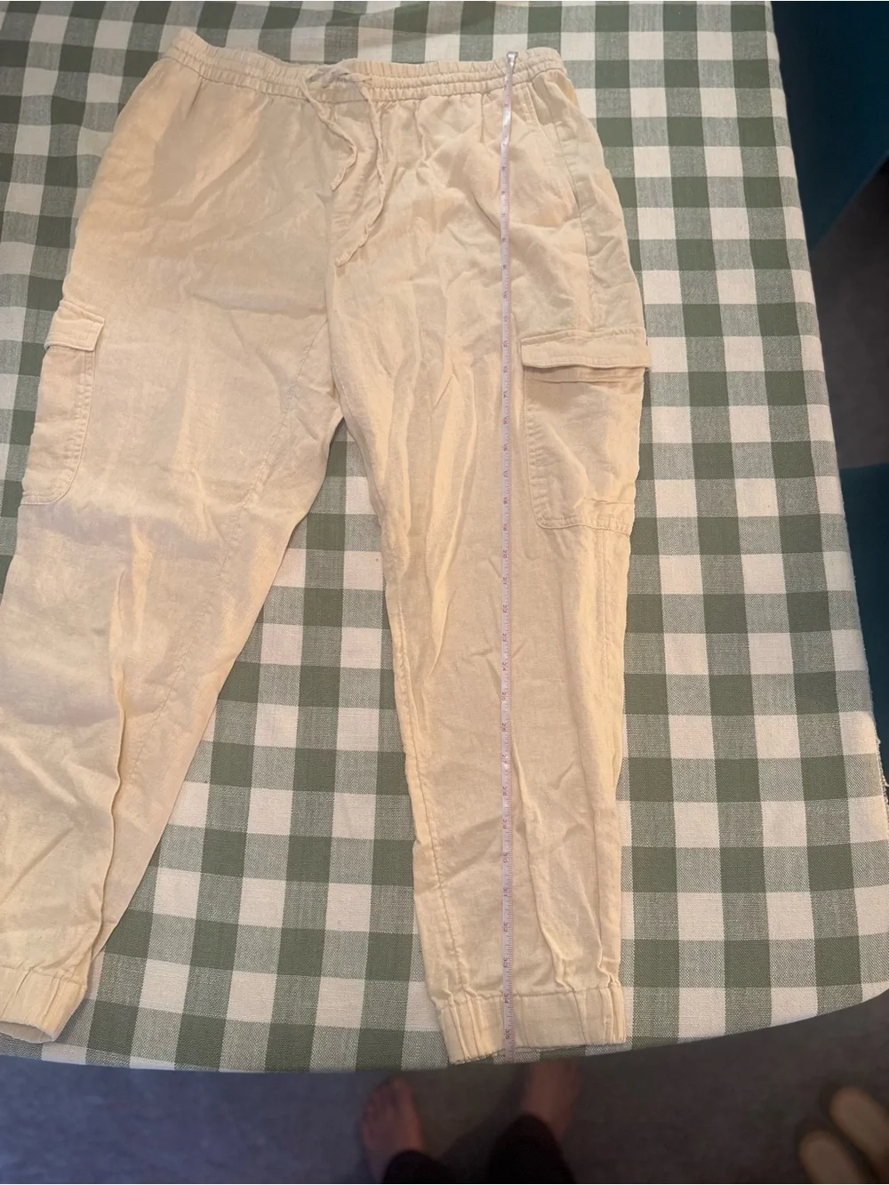 Banana Republic Women’s Pull-on Drawstring Linen Blend Cargo Pants